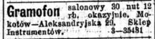 Gramofon salonowy, 1913