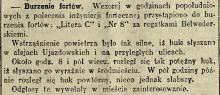 Burzenie fortów, 1913