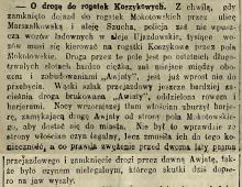 Droga do rogatek, 1913