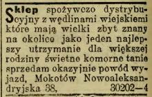 Sklep z wędlinami wiejskiemi, 1913