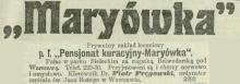 Pensjonat kuracyjny, 1913