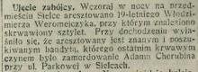 Skrwawiony sztylet, 1913