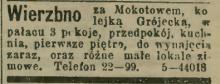 3 pokoje w pałacu, 1913