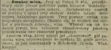Amator wina, 1913