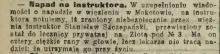 Napad na instruktora, 1913
