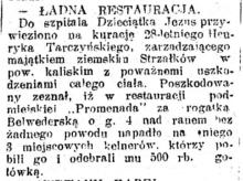 Ładna restauracja, 1914