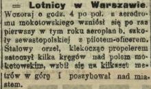 Klekocząc propelerem, 1914