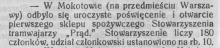 Otwarcie sklepu tramwajarzy, 1914