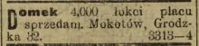 Sprzedam domek, 1914