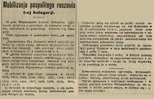 Mobilizacja pospolitego ruszenia, 1914