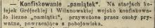 Konfiskowanie pamiątek, 1914