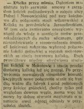 Kolejka przez miasto