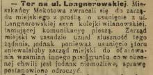 Tor na Langnerowskiej, 1915