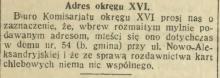Adres okręgu XVI, 1915