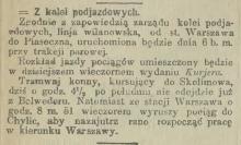 Linja wilanowska uruchomiona, 1916