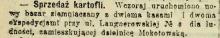 Bazar ziemniaczany, 1916