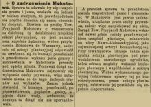 Zadrzewienie Mokotowa, 1916