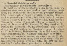 Pół litra nafty na robotnika. 1916