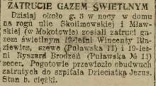 Zatrucie gazem, 1916