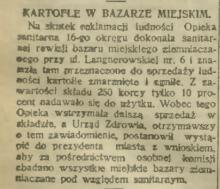 Kartofle zmarznięte i zgniłe, 1918