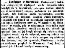 Bandytyzm się szerzy, 1918