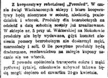 Czekamy na mąkę, marmoladę i sól, 1919