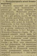 Rozszerzenie sieci, 1919