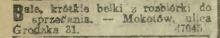 Belki z rozbiórki,1919