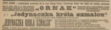 Jedynaczka króla szmalcu, 1919