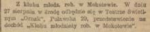 Na klub młodzieży, 1919