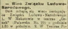 Wiec Związku Ludowo-Narodowego, 1920