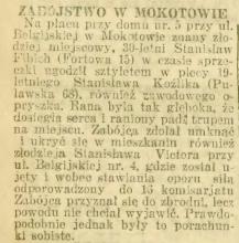 Morderstwo na Belgijskiej, 1922