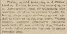 Pierwszy wypadek, 1922