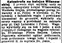 Katastrofa na kolejce wilanowskiej