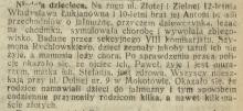 Niedola dziecięca, 1924