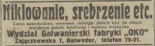 Wydział Galwanierski, 1924