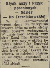 Błysk noży, 1924