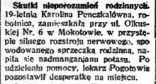Skutki nieporozumień rodzinnych, 1924