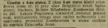Upadek z IV piętra, 1924