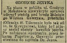 Obcięcie języka, 1925