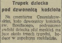 Trupek dziecka, 1925