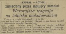 Tragedja na lotnisku, 1925