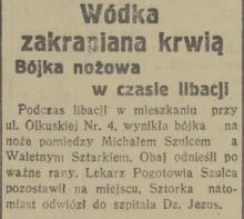 Wódka i krew, 1925