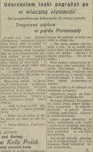 Uderzeniem laski, 1925