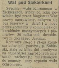 Wał pod Siekierkami, 1925