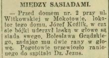 Między sąsiadami, 1925