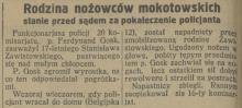 Rodzina nożowców przed sądem, 1925.