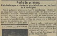 Podróże pijanego, 1925