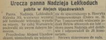Panna Lekkoduch, 1925