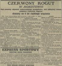 Czerwony kogut, 1925